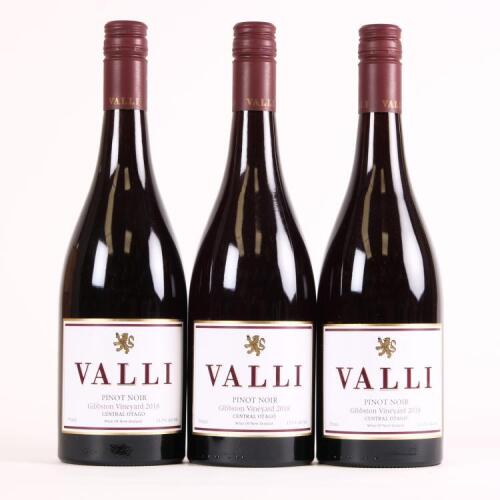 (3) 2018 Valli Pinot Noir, Gibbston
