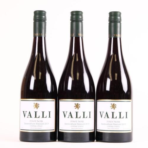 (3) 2019 Valli Pinot Noir, Bannockburn
