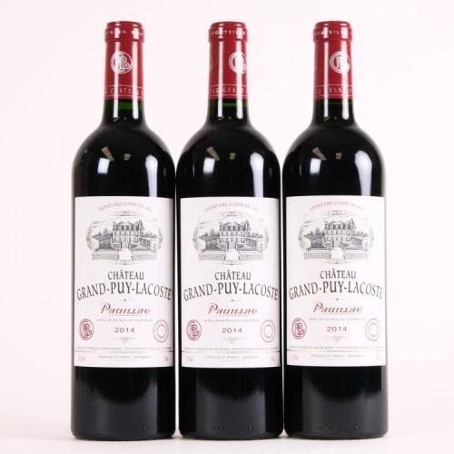 (3) 2014 Chateau Grand Puy Lacoste 5eme Cru Classe, Pauillac