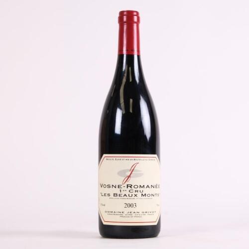(1) 2003 Domaine Jean Grivot Vosne Romanee Les Beaux Monts 1er Cru, Cote de Nuits