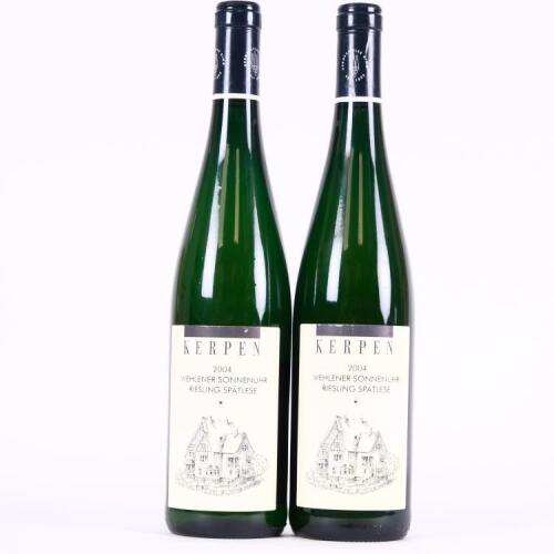 (2) 2004 Kerpen Wehlener Sonnenuhr Riesling Spatlese 1 star, Mosel Saar Ruwer