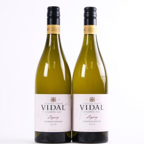 (2) 2018 Vidals Legacy Chardonnay, Hawkes Bay