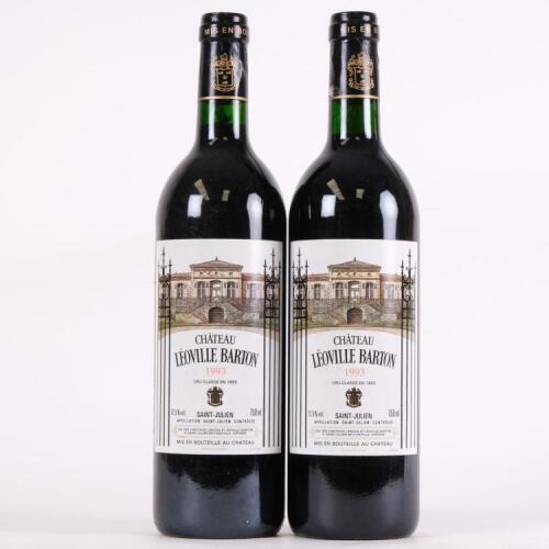 (2) 1993 Chateau Leoville Barton 2eme Cru Classe, St Julien