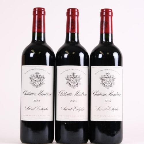 (3) 2008 Chateau Montrose 2eme Cru Classe, St Estephe