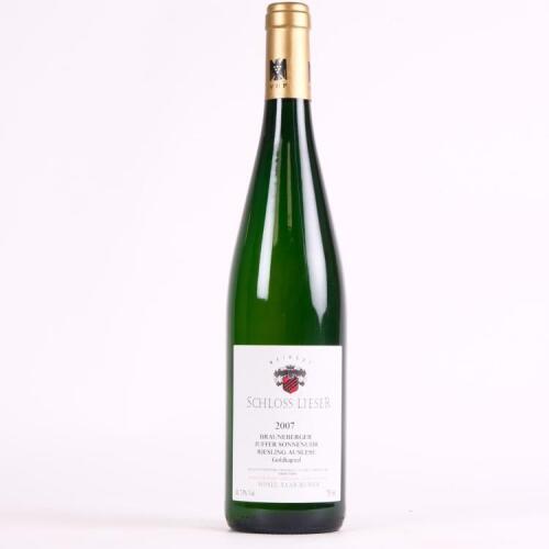 (1) 2007 Weingut Schloss Lieser Brauneberger Juffer-Sonnenuhr Goldkapsel Riesling Auslese, Mosel Saar Ruwer