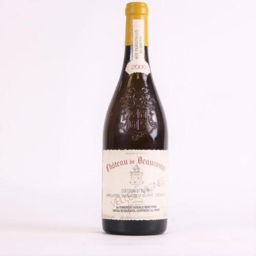 (1) 2000 Chateau de Beaucastel Chateauneuf du Pape Vieilles Vignes Blanc