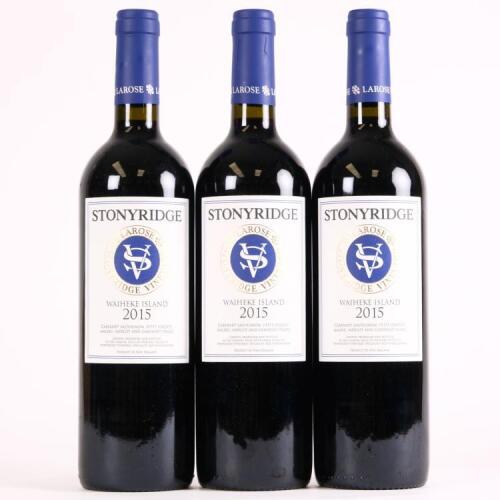 (3) 2015 Stonyridge Vineyard Larose, Waiheke *