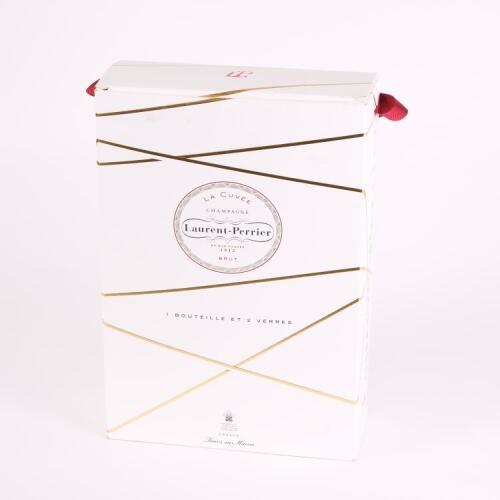 (1) NV Laurent Perrier La Cuvee Two Glass Gift Pack *