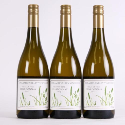 (3) 2014 Pyramid Valley Vineyards Field of Fire Chardonnay, Waikari