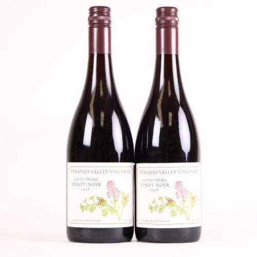 (2) 2008 Pyramid Valley Vineyards Earth Smoke Pinot Noir, Waikari