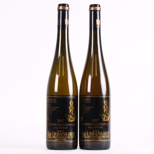 (2) 2007 Weingut St Urbans-Hof Piesporter Goldtropfchen Riesling Spatlese, Mosel Saar Ruwer