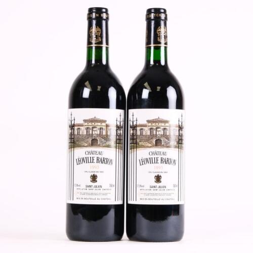 (2) 1993 Chateau Leoville Barton 2eme Cru Classe, St Julien