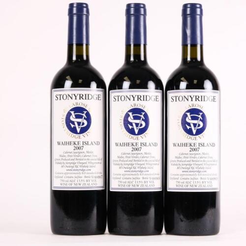 (3) 2007 Stonyridge Vineyard Larose, Waiheke