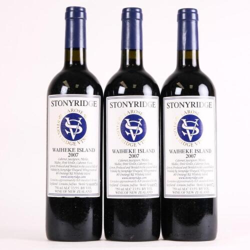 (3) 2007 Stonyridge Vineyard Larose, Waiheke