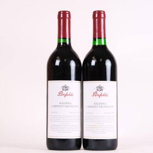 (2) 1996 Penfolds Kalimna Block 42 Cabernet Sauvignon, Barossa SA