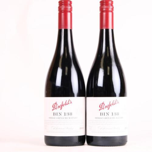 (2) 2013 Penfolds Bin 138 GSM Grenache/Shiraz/Mourvedre, Barossa SA