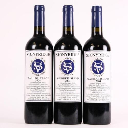 (3) 2004 Stonyridge Vineyard Larose, Waiheke