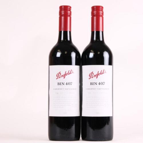 (2) 2009 Penfolds Bin 407 Cabernet Sauvignon, South Australia