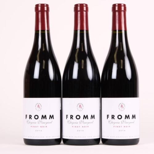 (3) 2014 Fromm Clayvin Pinot Noir, Marlborough