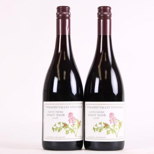 (2) 2008 Pyramid Valley Vineyards Earth Smoke Pinot Noir, Waikari