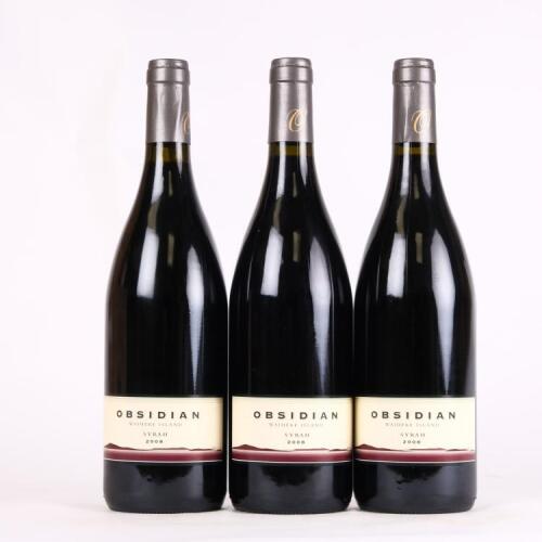 (3) 2008 Obsidian Syrah, Waiheke
